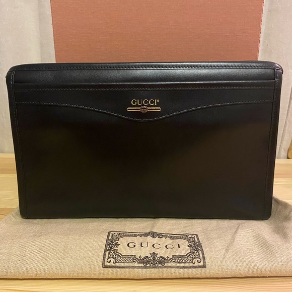 NEW GUCCI SMOOTH LEATHER COSMETIC CASE/CLUTCH - Picture 3 of 10